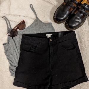 High Waisted Denim Shorts